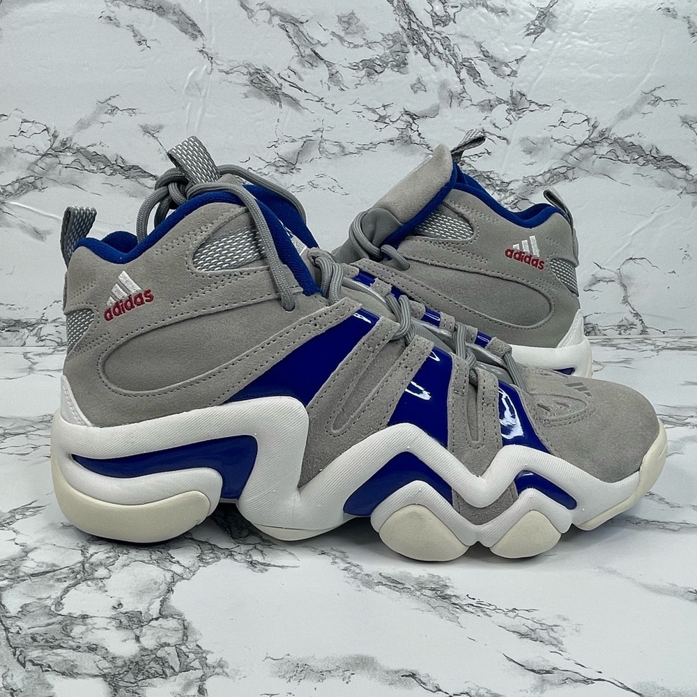 NEW adidas Crazy 8 Dodgers Grey Royal Blue Basketball Shoes Men's Size 9 IG3737